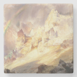 Porta-copo De Pedra Arco-íris sobre Yellowstone, Moran 1900