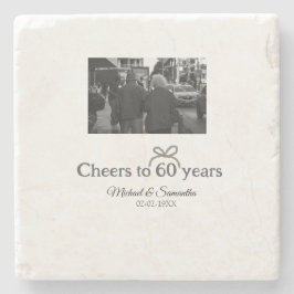 Porta-copo De Pedra arco ouro aplaude casamento de 60 anos