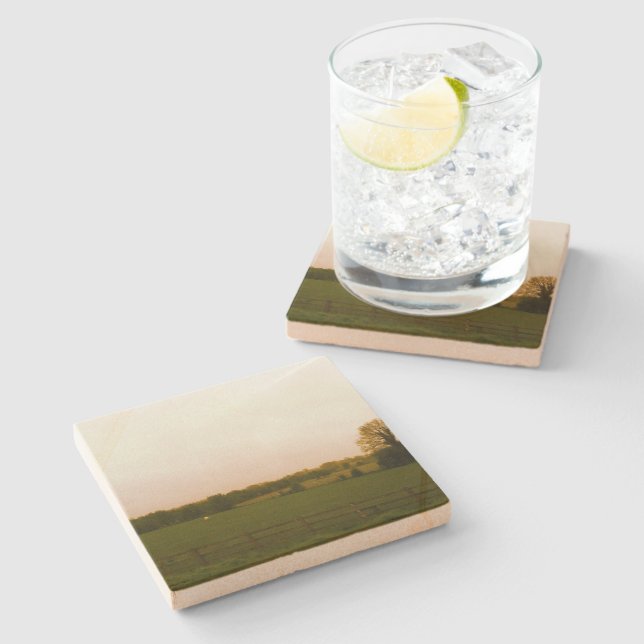 Porta-copo De Pedra Arenito da paisagem de Ireland (Lateral)