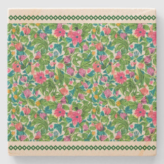 Porta-copo De Pedra Aroma verde clássico com horta de flores de verão