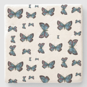 Porta-copo De Pedra Aron Glaucopsyche - A Grande Borboleta Azul