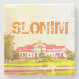 Porta-copo De Pedra Arquitetura das estações de trem Slonim da Bielorr