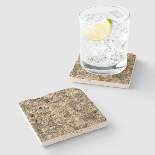 Porta-copo De Pedra Arranhe arranhões em um khaki ligeiramente visto (Lateral)