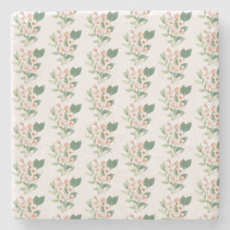 Porta-copo De Pedra Arranjo Floral Retro Suave