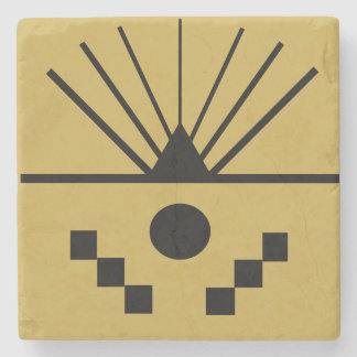 Porta-copo De Pedra Art Deco Sunrise 