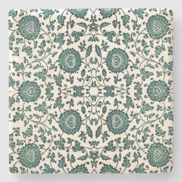 Porta-copo De Pedra Art Nouveau Reprodução de Padrão Floral Chinês