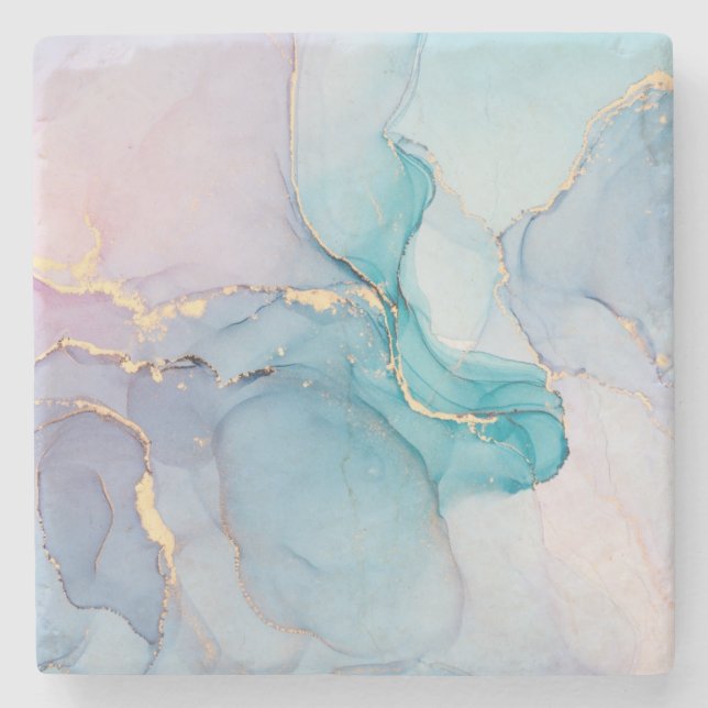 Porta-copo De Pedra Arte à Tinta Álcool  (Frente)