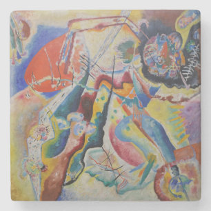 Porta-copo De Pedra Arte abstrata clássica de Wassily Kandinsky Mancha