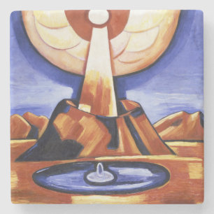 Porta-copo De Pedra Arte Abstrata Vintage Yliaster de Marsden Hartley
