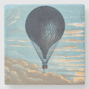 Porta-copo De Pedra Arte de Berço de Balão de Ar Quente Antigo no Céu