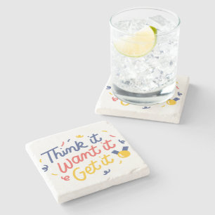 Porta-copo De Pedra Arte de Citação Motivada