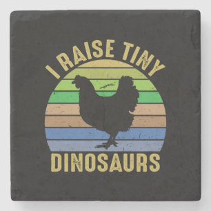 Porta-copo De Pedra Arte De Frango Eu Levanto Dinossauros Pequenos