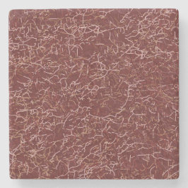 Porta-copo De Pedra Arte de Linha Abstrata Simples Padrão Vermelho