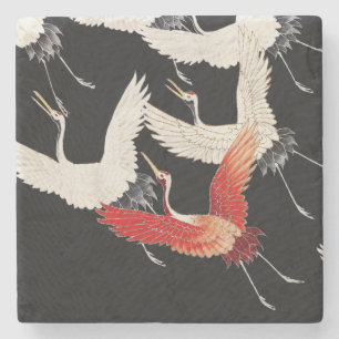 Porta-copo De Pedra Arte de Quimono Minimalista Zen Grou Voador Chinoi