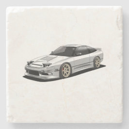 Porta-copo De Pedra arte do nissan 240sx desenhada à mão 