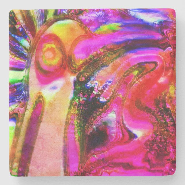 Porta-copo De Pedra Arte do pássaro (Frente)