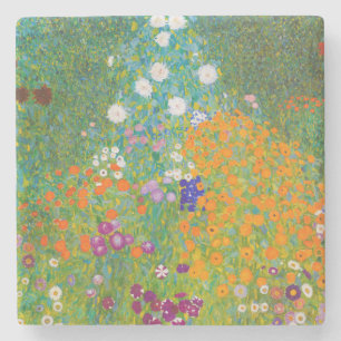 Porta-copo De Pedra Arte Floral de Jardim de Campo de Gustav Klimt Vin