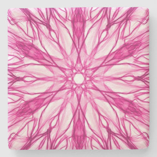 Porta-copo De Pedra Arte Fractal Rosa