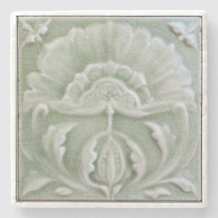 Porta-copo De Pedra Arte nouveau - flor de acabamento