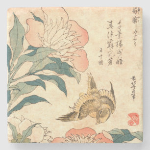 Porta-copo De Pedra Arte Ukiyo-e Japonês Vintage 