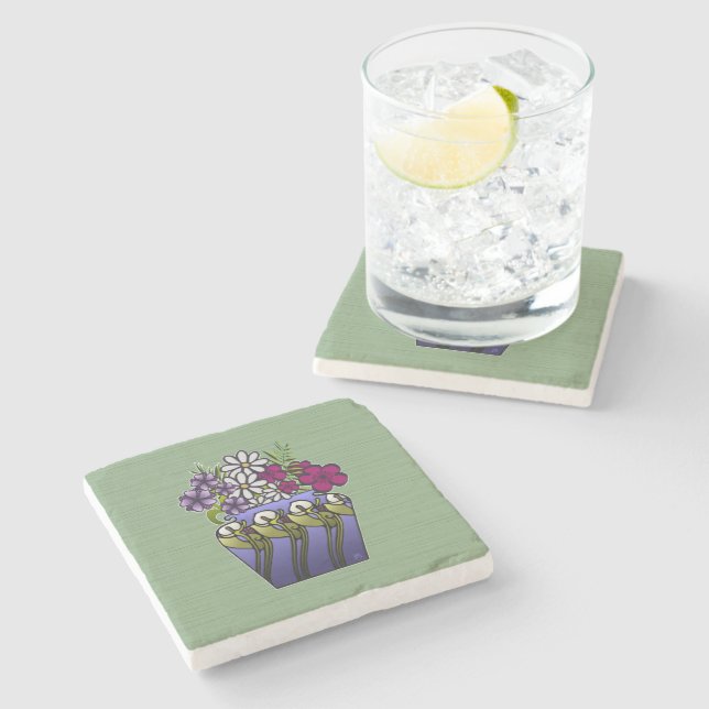 Porta-copo De Pedra Artesanato Lily Vase Marble (Lateral)