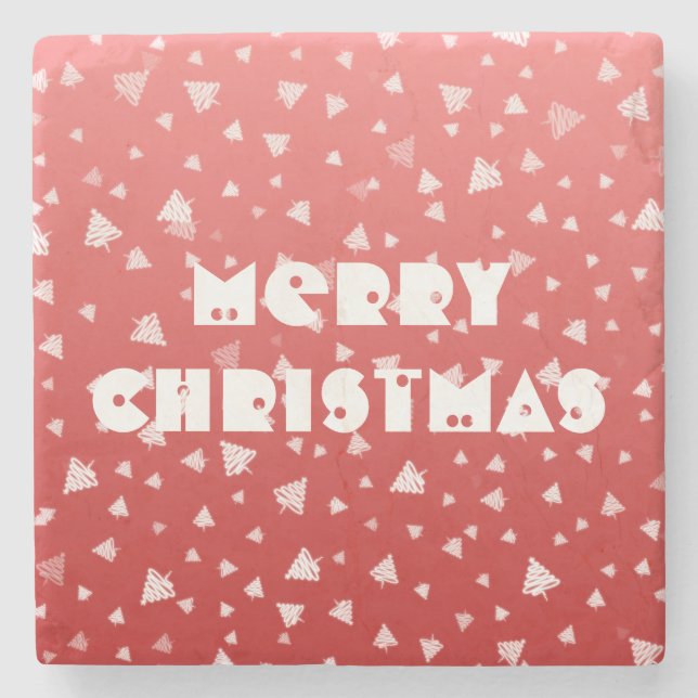 Porta-copo De Pedra Árvore de Natal (Frente)