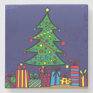 Porta-copo De Pedra árvore de Natal