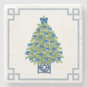 Porta-copo De Pedra Árvore de Natal Chinoiserie