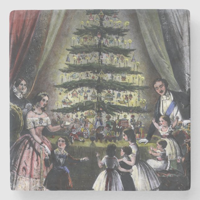 Porta-copo De Pedra Árvore de Natal da Rainha Victoria (Frente)