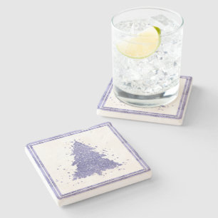 Porta-copo De Pedra Árvore de Natal Elegante   Lavanda charmosa Roxo