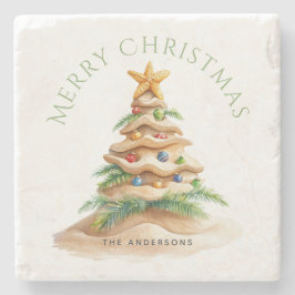 Porta-copo De Pedra Árvore de Natal Tropical Personalizada