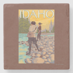 Porta-copo De Pedra As mulheres voam o poster de viagens de