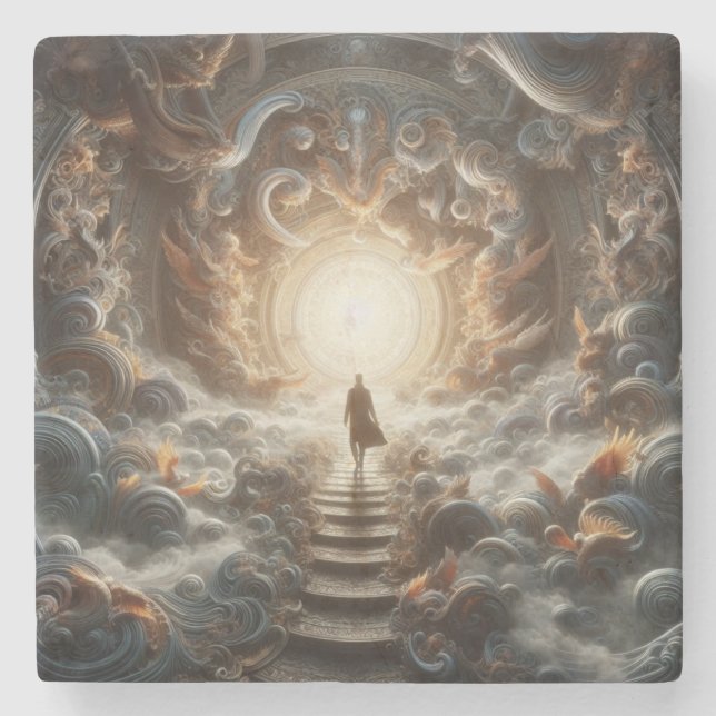 Porta-copo De Pedra Ascensão à Luz (Frente)
