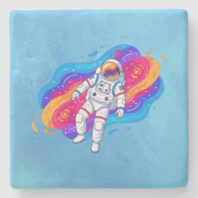 Porta-copo De Pedra Astronauta (Frente)