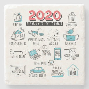 Porta-copo De Pedra Atividades de Quarentena de Lockdown 2020 Comemora