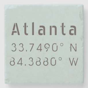 Porta-copo De Pedra Atlanta Latitude Longitude