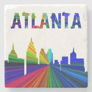 Porta-copo De Pedra Atlanta Silhouette, Rainbow, Porta copos