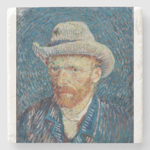 Porta-copo De Pedra Autorretrato com Cinza Felt Hat por Vincent van Go