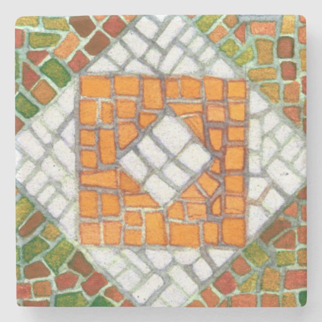 Porta-copo De Pedra AUTUMN MOSAIC Marble Porta copos (Frente)