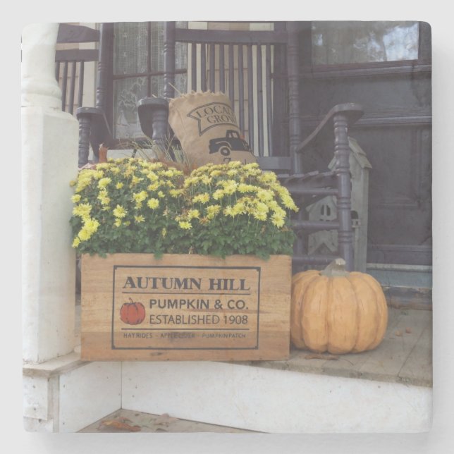 Porta-copo De Pedra Autumn Pumpkin - Martha's Vineyard (Frente)