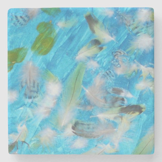 Porta-copo De Pedra Aves do Oceano (Frente)