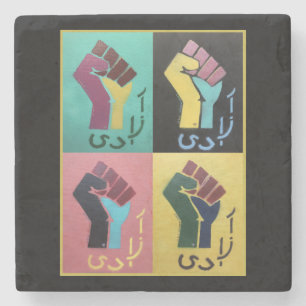 Porta-copo De Pedra Azadi - Porta copos Marble Stone