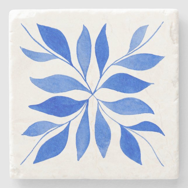 Porta-copo De Pedra Azul mediterrâneo (Frente)