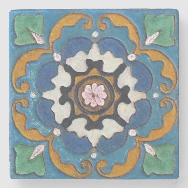 Porta-copo De Pedra Azulejo Antigo (Frente)