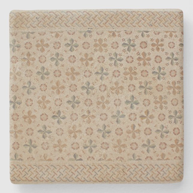 Porta-copo De Pedra Azulejo mosaico da Porta copos Quadrada de Israel (Frente)