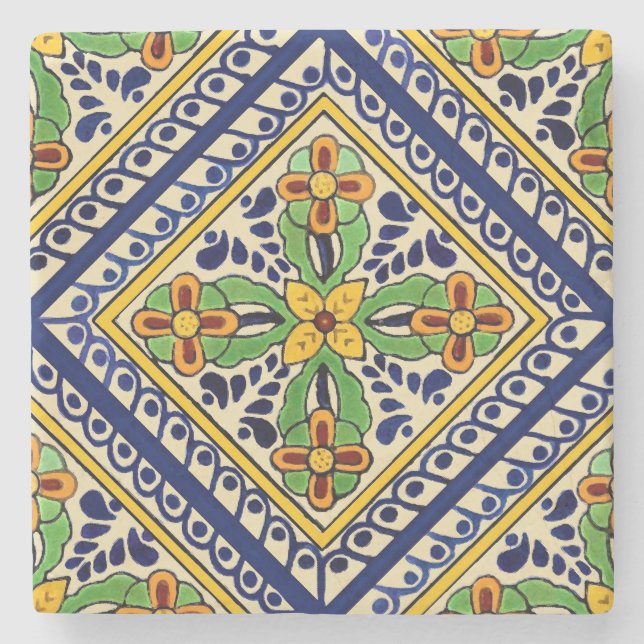 Porta-copo De Pedra Azulejo Talavera (Frente)