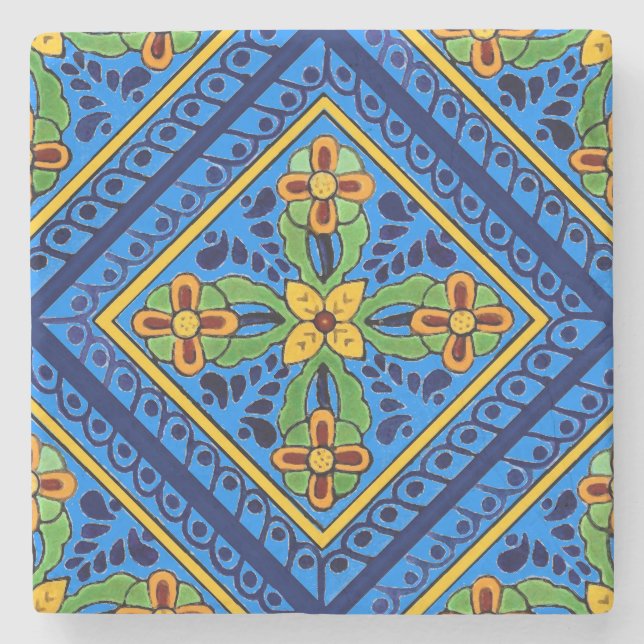 Porta-copo De Pedra Azulejo Talavera (Frente)