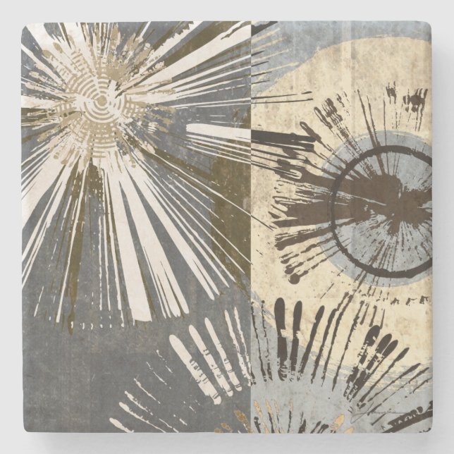 Porta-copo De Pedra Azulejos de explosão I (Frente)