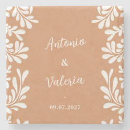 Porta-copo De Pedra Azulejos Talavera Personalizados Casamento Barro M