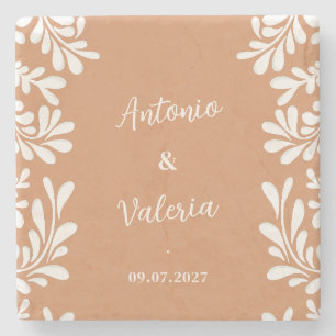 Porta-copo De Pedra Azulejos Talavera Personalizados Casamento Barro M